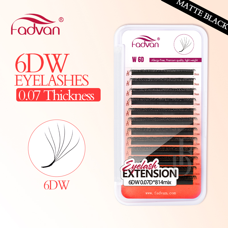 Eyelash Extension For Asian Eyes - FADVAN จริง 6D W ขนตา 0.07