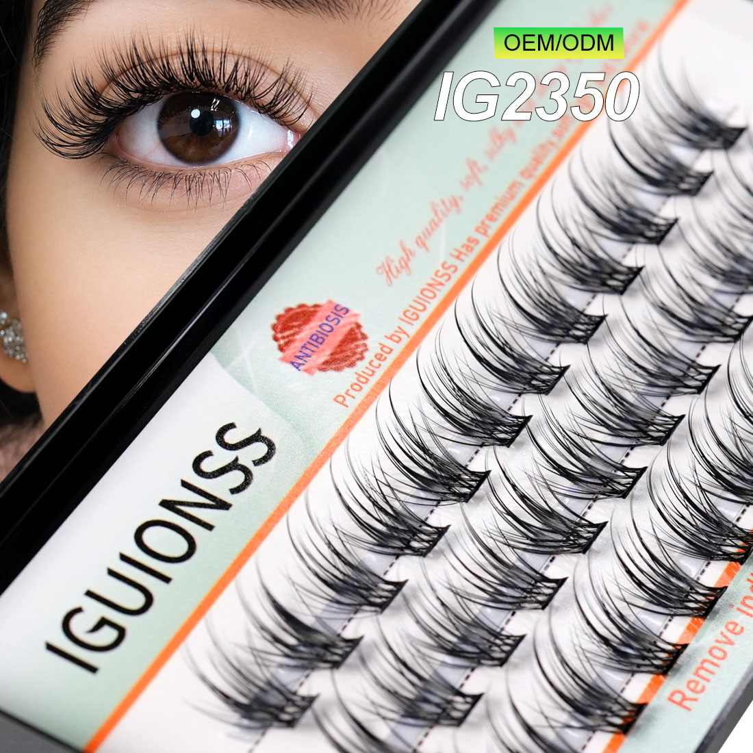 Eyelash Extension For Asian Eyes - OEM ODM ขนตาแบบกลุ่ม DIY ต่อขนตาแบบเส้นต่อเส้น ขนตาแบบกลุ่มธรรมชาติ
