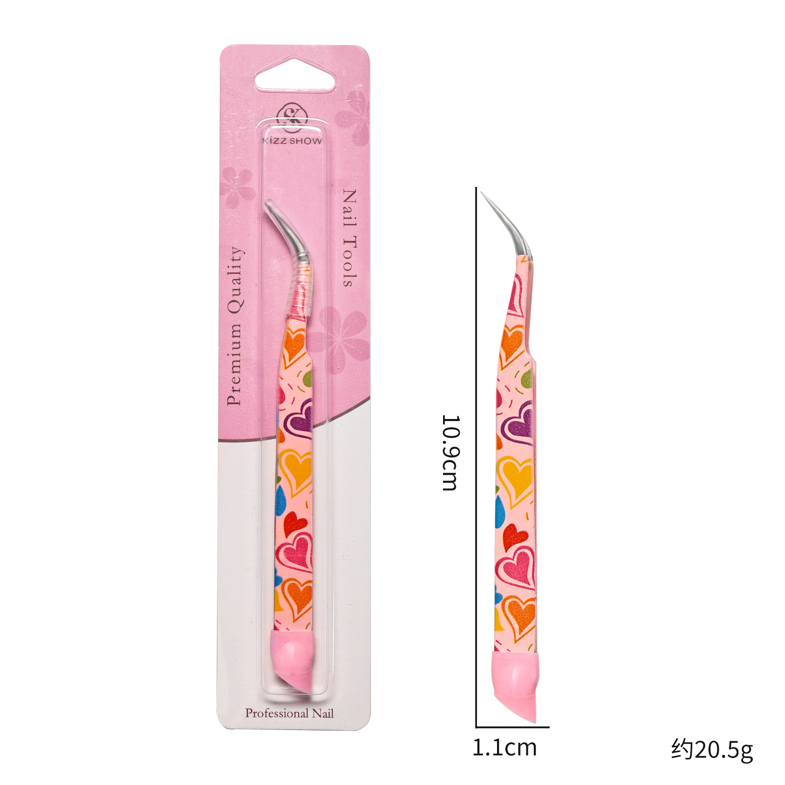 Eyelash Extension Japanese - แหนบซิลิโคนสองด้านสำหรับทำเล็บ 1/2 ชิ้น อุปกรณ์ทำเล็บแบบญี่ปุ่นสำหรับต่อขนตาและเครื่องมือแต่งหน้า ตกแต่งเล็บ