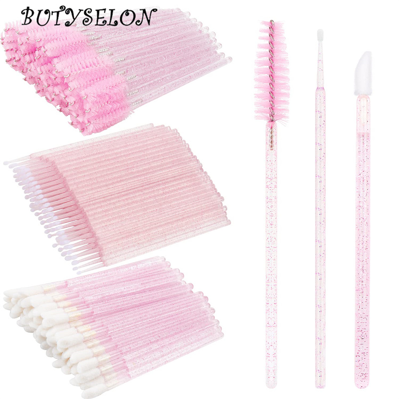 Eyelash Extension Guide - ชุดอุปกรณ์ตัวต่อขนตา200ชิ้นขนตาแบบใช้แล้วทิ้งแปรงปัดมาสคาร่าแท่งลิปสติก