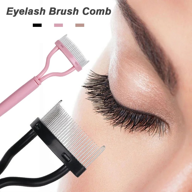 Eyelash Extension Guide - หวีจัดแต่งขนตา 1/2 ชิ้น หวีแยกขนตา ดีไซน์โค้งตามหลักสรีรศาสตร์ พร้อมฝาครอบกันฝุ่น