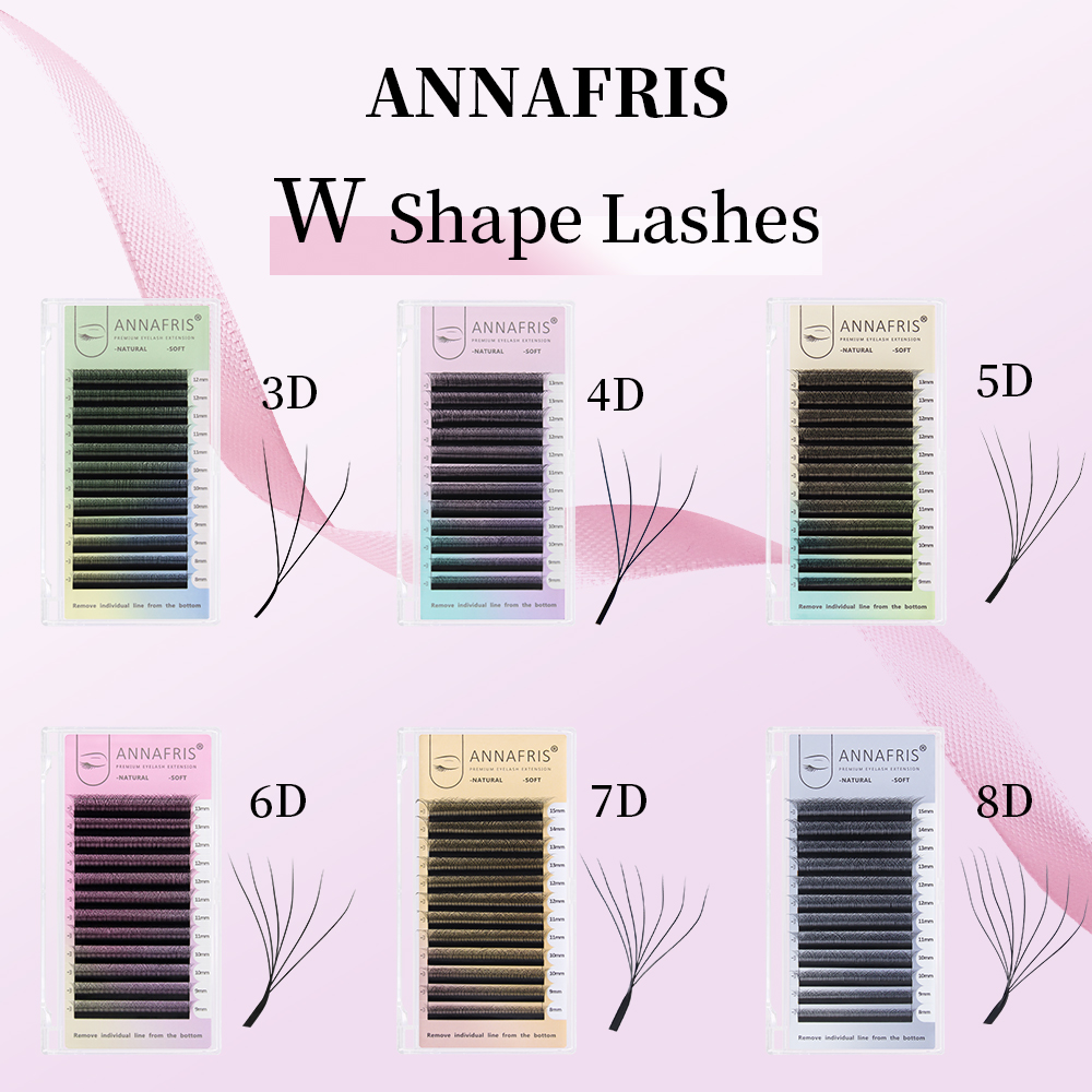 Eyelash Extension For Asian Eyes - ANNAFRIS Premade ปริมาณพัดลม YY 3D 4D
