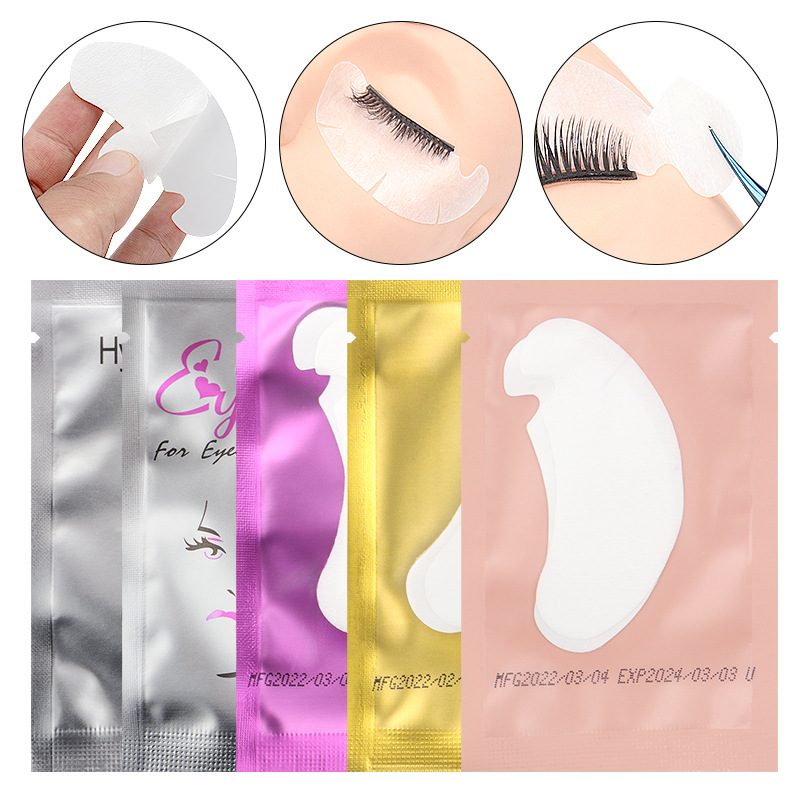 Eyelash Extension Guide - แผ่นแปะตัวต่อขนตาใต้ตา50คู่แผ่นแปะใต้ตาแผ่นเจลไฮโดรเจลสำหรับ perlengkapan Rias ขนตา