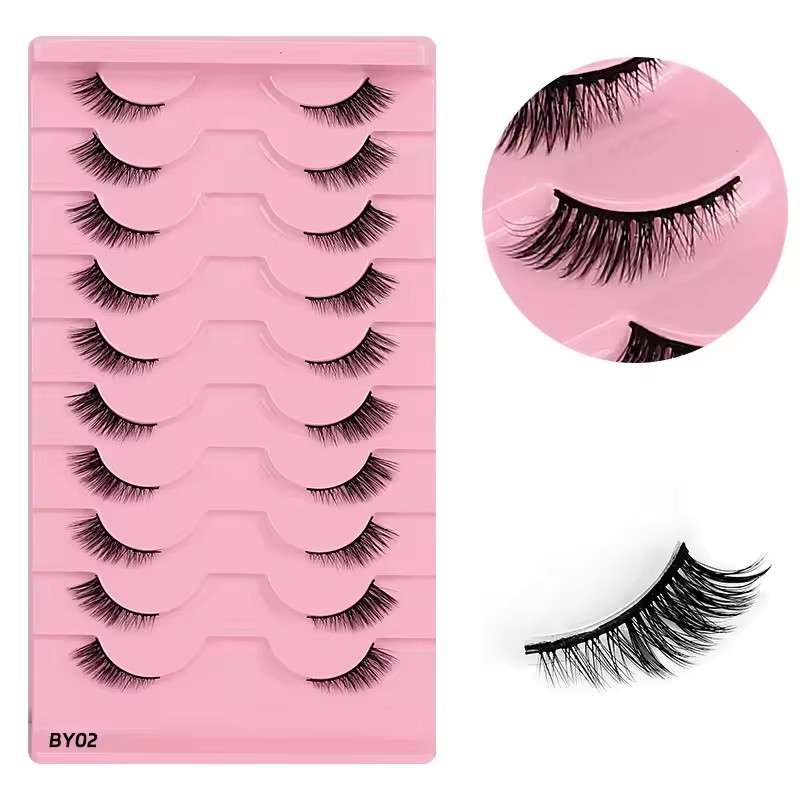 Eyelash Extension Fox Eye - กู๊ดโอบี ฮาล์ฟอาย ขนตาปลอม 10 คู่ สไตล์ฟ็อกซ์อายธรรมชาติ