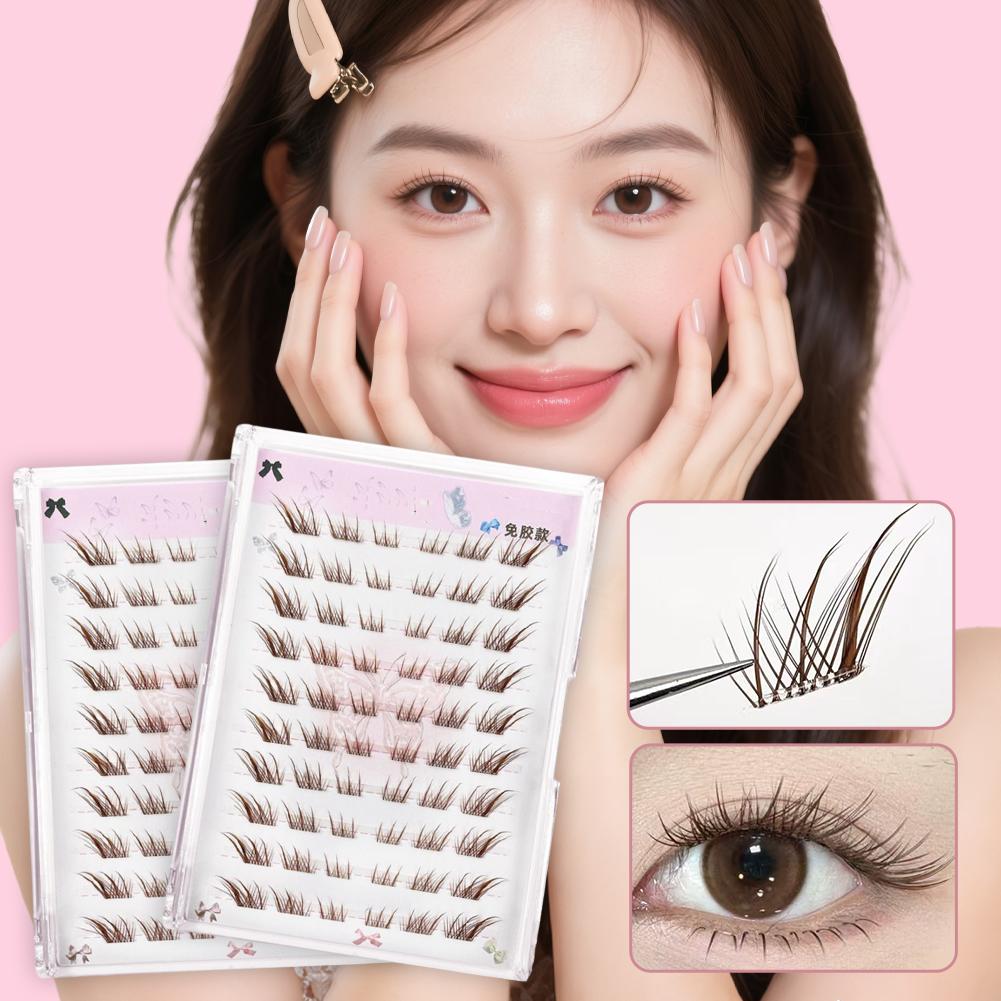 Eyelash Extension No 10 - ขนตาปลอมแบบฟูฟ่อง ไม่ต้องใช้กาว ให้ลุคตาแมว ขนตาปลอมแบบติดเอง 10 แถว
