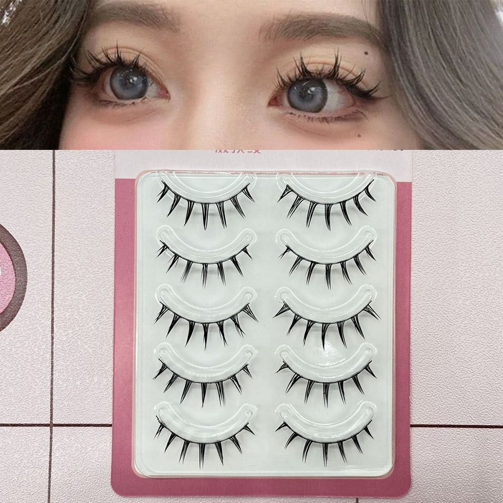 Eyelash Extension Japanese - แพ็ค 5 คู่ ขนตาปลอมสไตล์ญี่ปุ่น สำหรับคอสเพลย์ ขนตาหนาแบบการ์ตูน