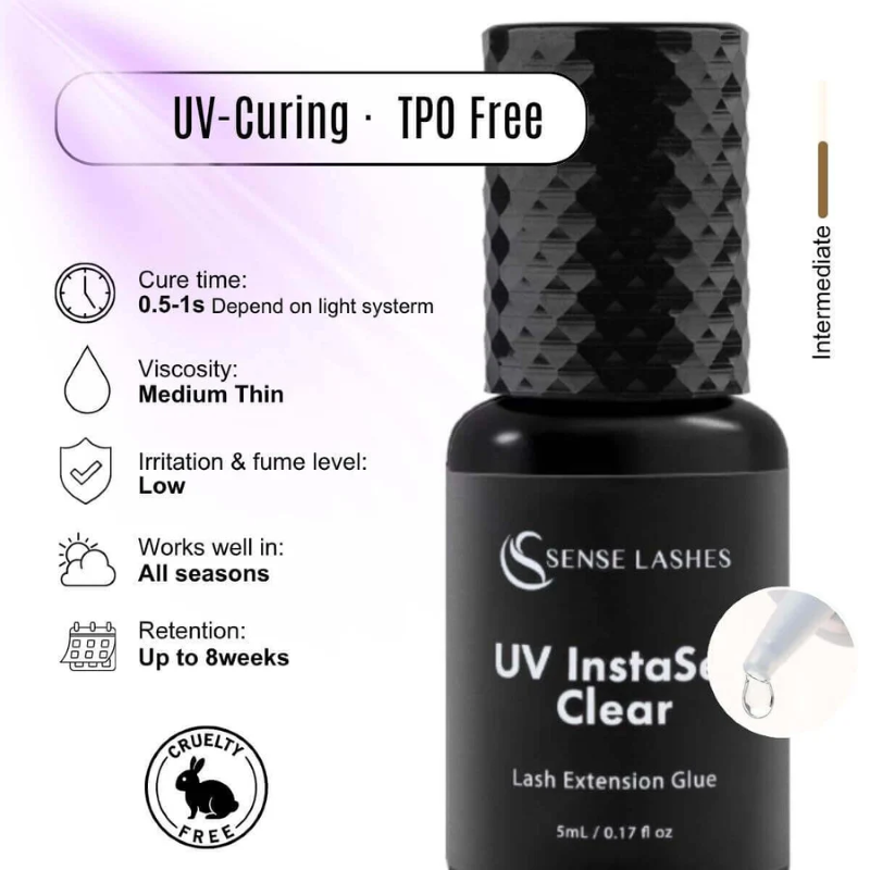 Eyelash Extension Uv Glue - กาวต่อขนตา UV 5 มล. สำหรับต่อขนตา แห้งภายใน