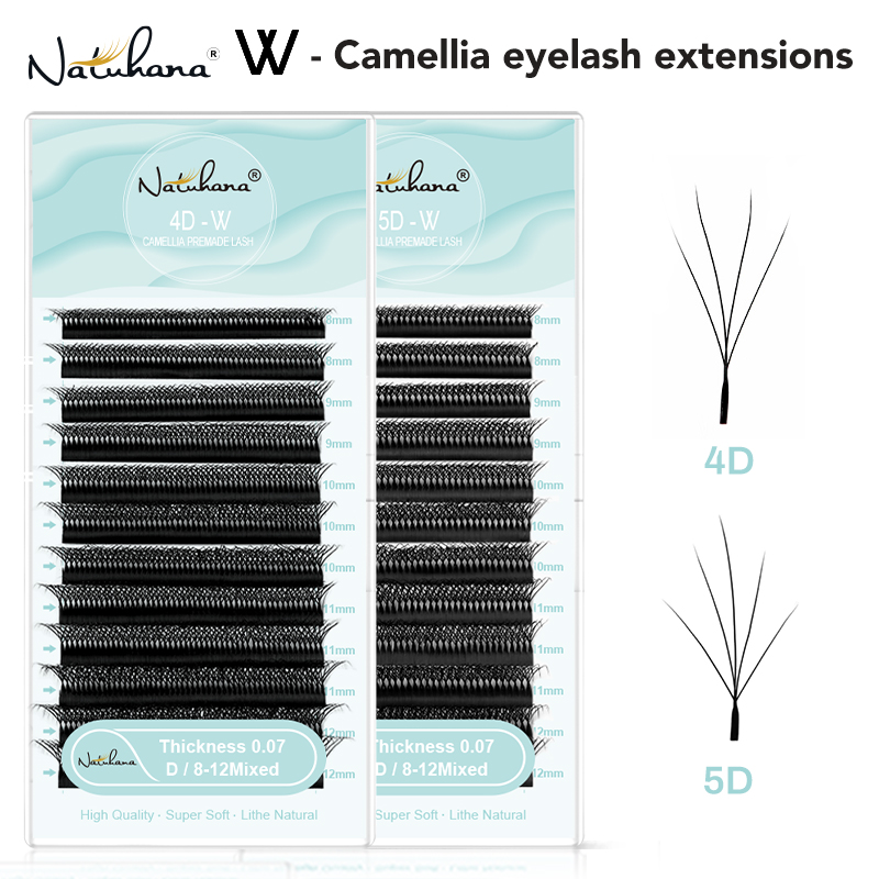 Eyelash Extension C Curl - ขนตาปลอม NATUHANA Camellia W Lashes 3D