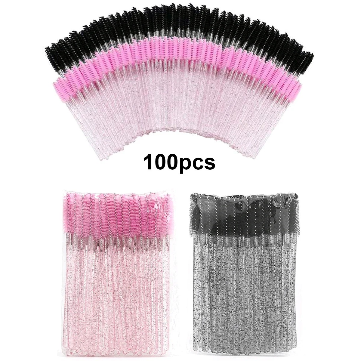 Eyelash Extension Guide - ขายส่ง 100 ชิ้นมาสคาร่า Spoolies Disposable Eyelash