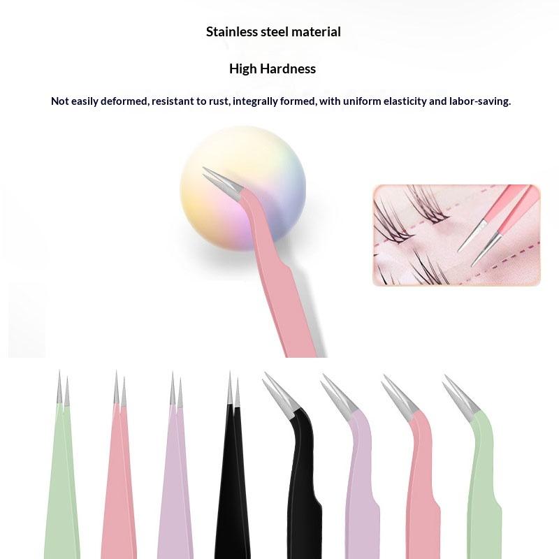 Eyelash Extension Or Extensions - แหนบต่อขนตาสแตนเลส 2 ชิ้น สำหรับต่อขนตาแบบธรรมชาติหรือแบบวอลลุ่ม