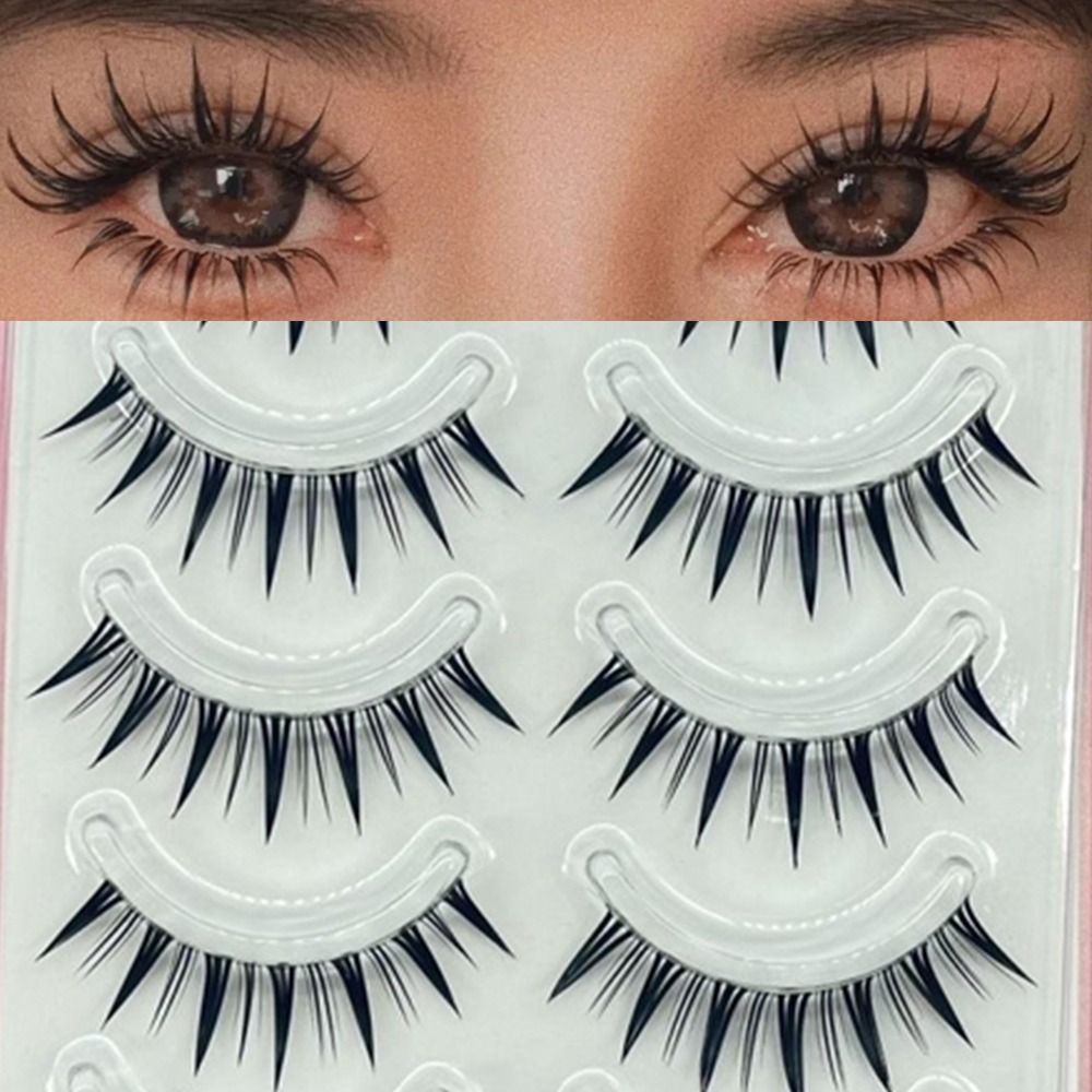 Eyelash Extension Japanese - ขนตาปลอมแบบญี่ปุ่น 5 คู่ แพ็ค ขนตาปลอมแบบมิงค์ ดราม่า