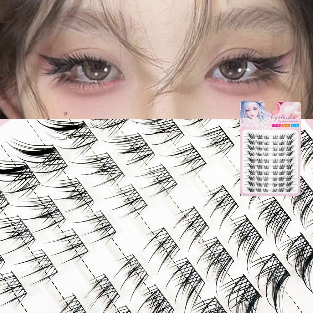 3D Cat Eye Clusters Lashes ธรร - Eyelash Extension Fox Eye บทวิจารณ์และราคา