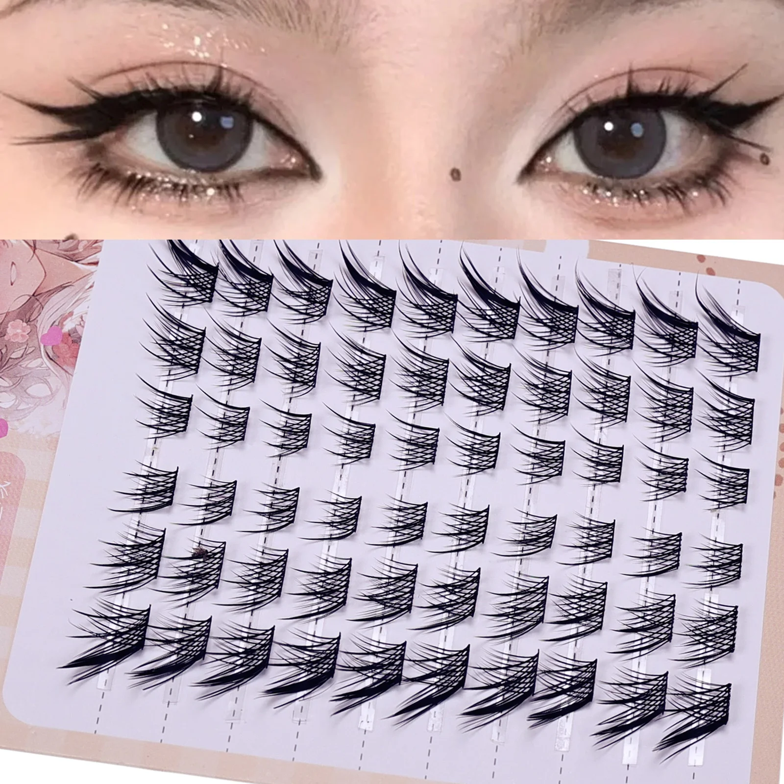 ขนตาปลอมแบบกลุ่ม Fluffy Fox Ey - Eyelash Extension Fox Eye บทวิจารณ์และราคา