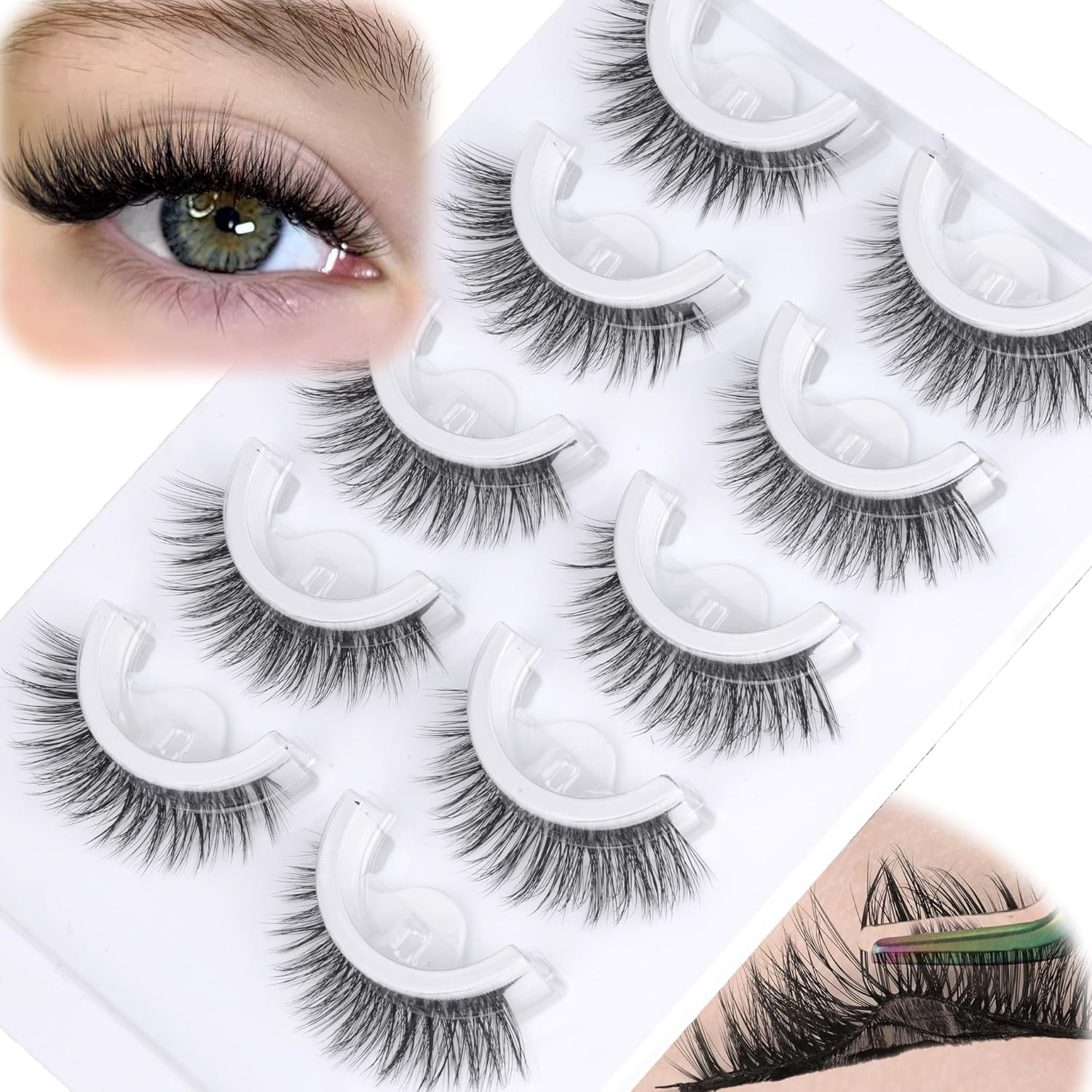 ขนตาปลอมแบบติดกาวสำเร็จรูป 5 ค - Eyelash Extension Japanese บทวิจารณ์และราคา