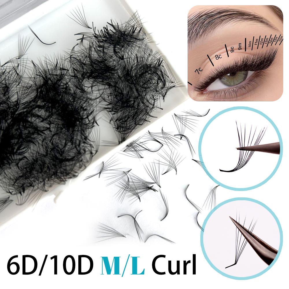 500 แฟน 6D 6 มม.10D M L พิเศษ  - Eyelash Extension Fox Eye บทวิจารณ์และราคา