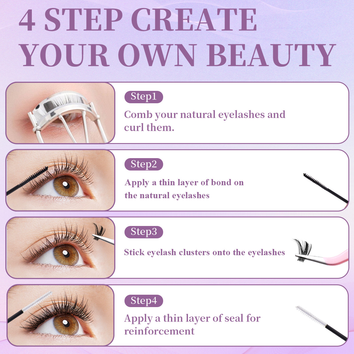 ขนตาปลอมผสมความจุสูงธรรมชาติ D - Eyelash Extension For Asian Eyes บทวิจารณ์และราคา
