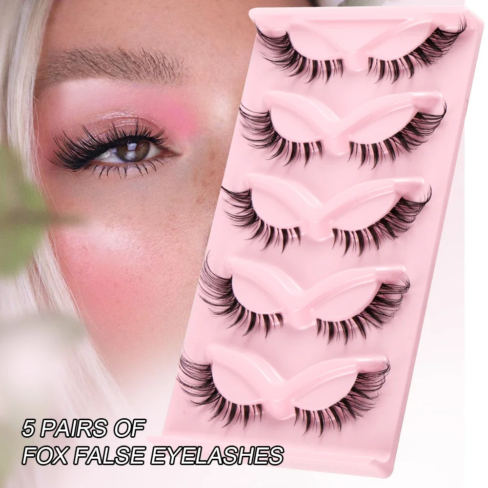 ขนตาปลอมแบบตาแมว 5 คู่ ขนตาแบบ - Eyelash Extension Fox Eye บทวิจารณ์และราคา