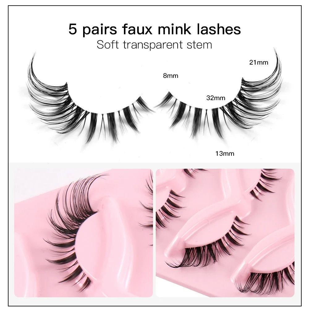ขนตาปลอมแบบตาแมว 5 คู่ ขนตาแบบ - Eyelash Extension Fox Eye บทวิจารณ์และราคา