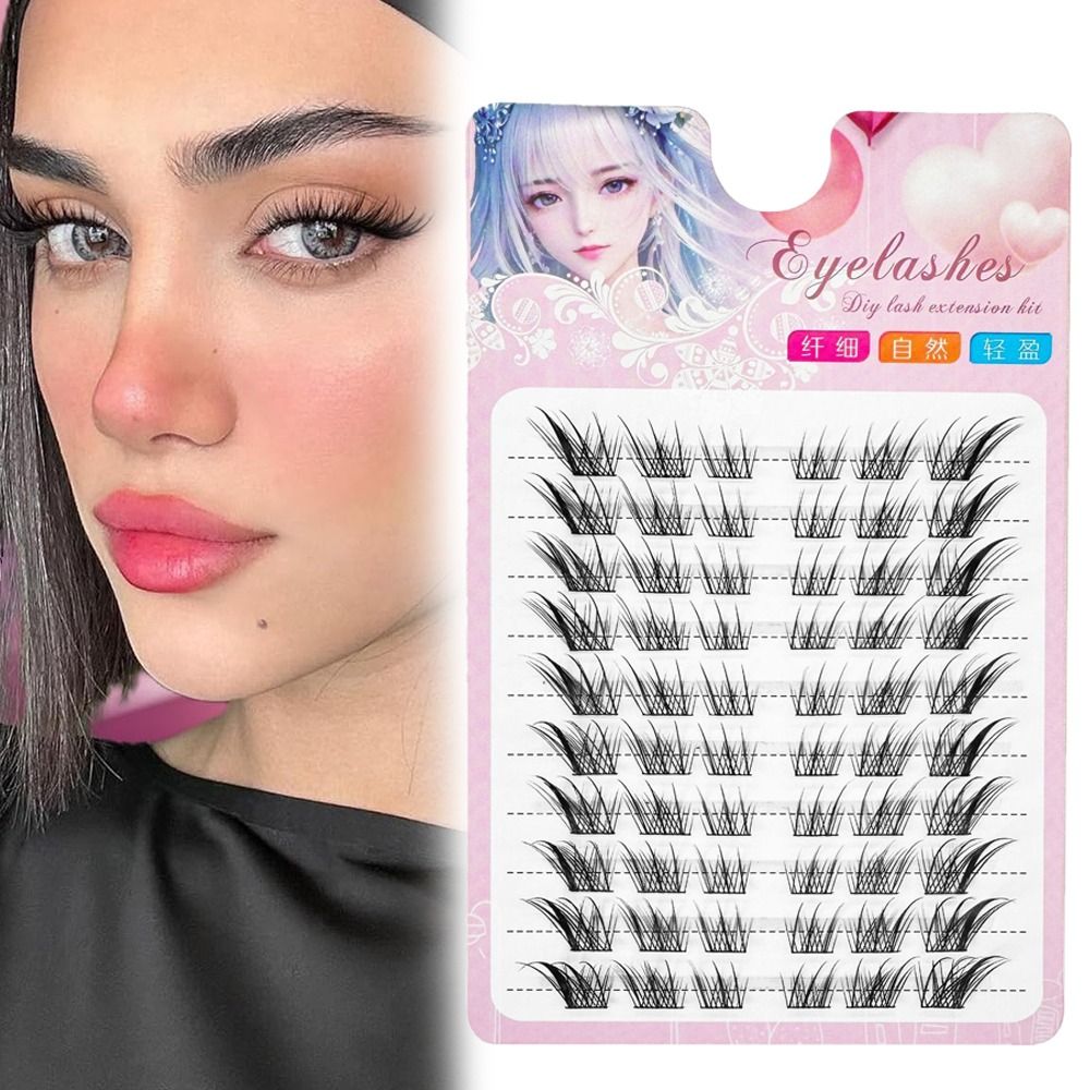 3D Cat Eye Clusters Lashes ธรร - Eyelash Extension Fox Eye บทวิจารณ์และราคา