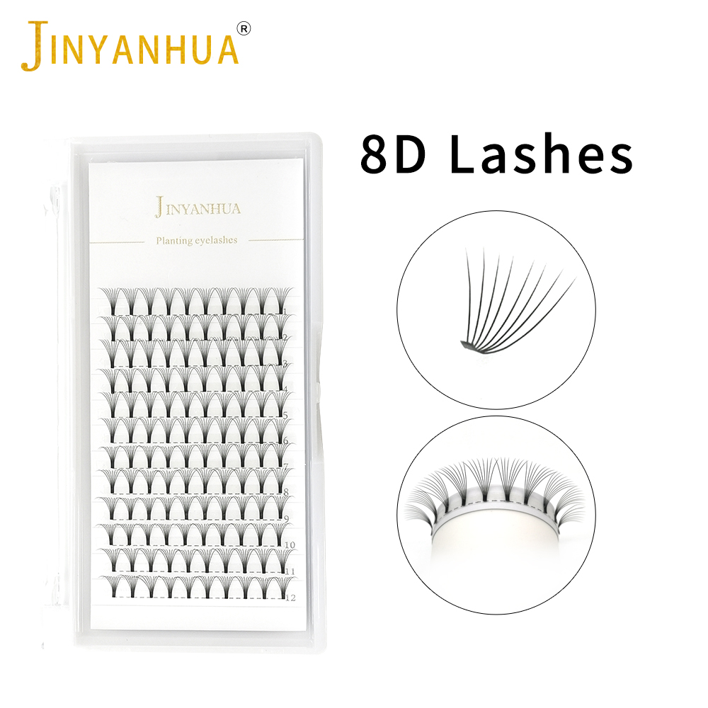 JINYANHUA 8D แฟน Eyelash Exten - Eyelash Extension C Curl บทวิจารณ์และราคา