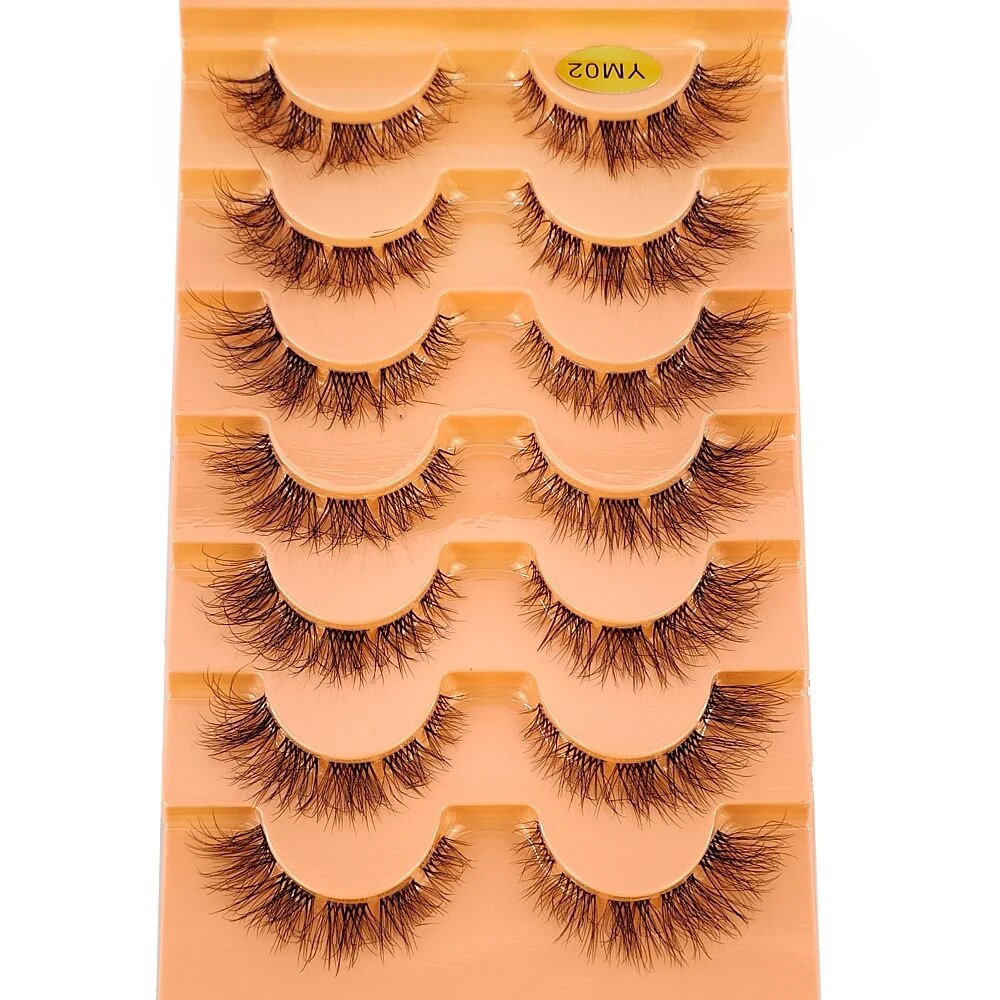 ขนตาปลอมยาว7คู่ทำจากขนมิงค์แถบ - Eyelash Extension For Big Eyes บทวิจารณ์และราคา