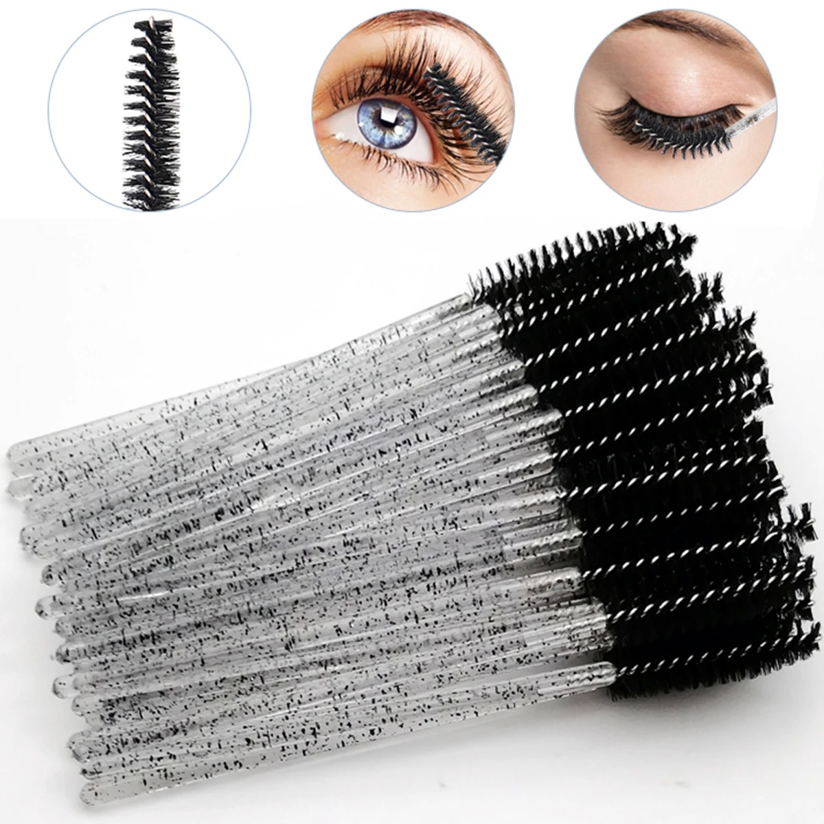 ขายส่ง 100 ชิ้นมาสคาร่า Spooli - Eyelash Extension Guide บทวิจารณ์และราคา